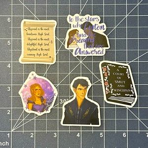 5 for $8! Acotar Themed Stickers Handmade in New Zealand